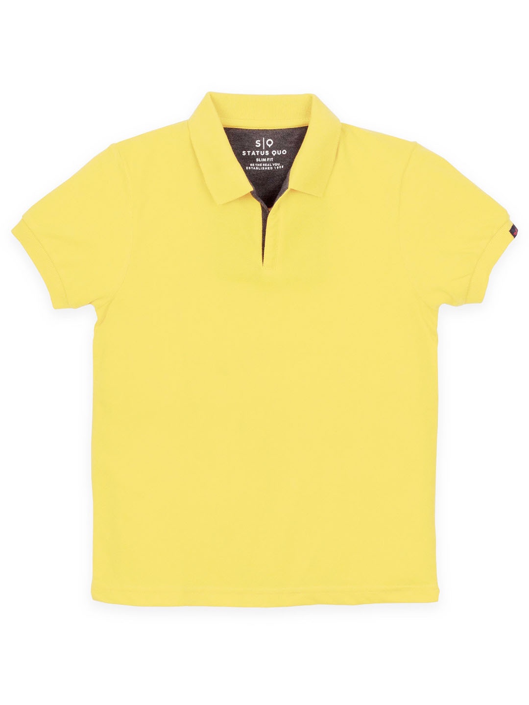 

Status Quo Boys Polo Collar Cotton T-shirt, Yellow
