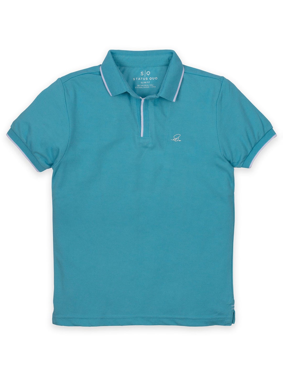 

Status Quo Boys Polo Collar Cotton T-shirt, Blue