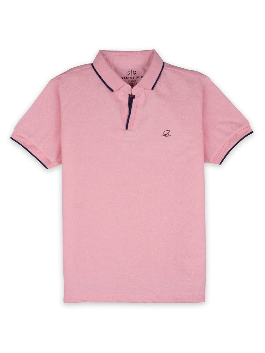 

Status Quo Boys Polo Collar Cotton T-shirt, Pink