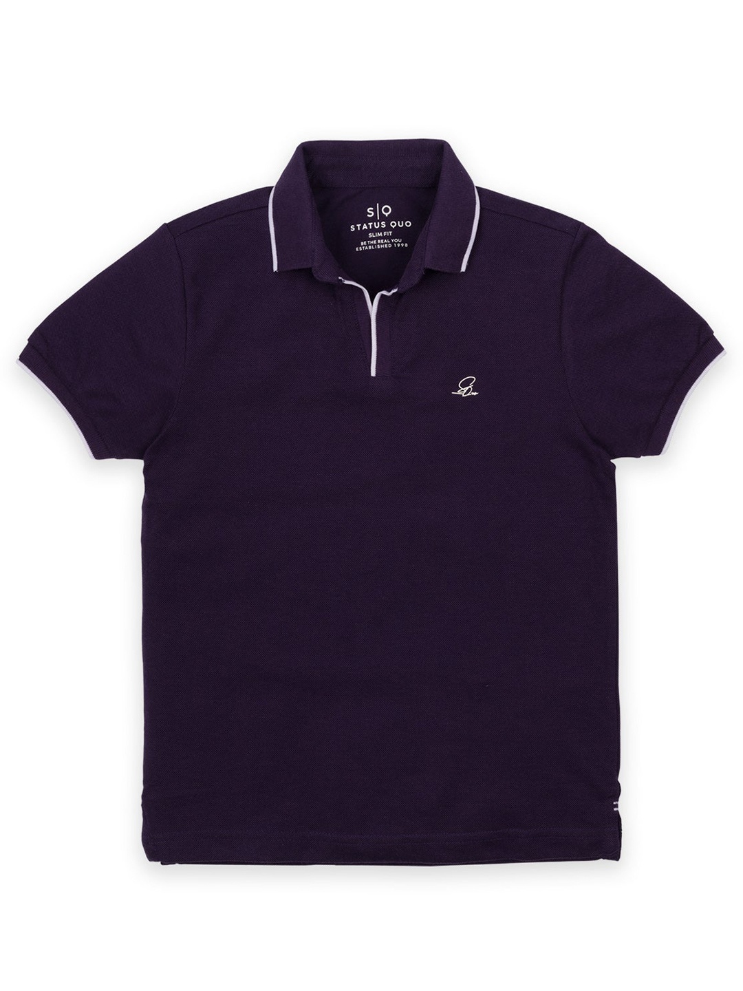 

Status Quo Boys Polo Collar Cotton T-shirt, Purple