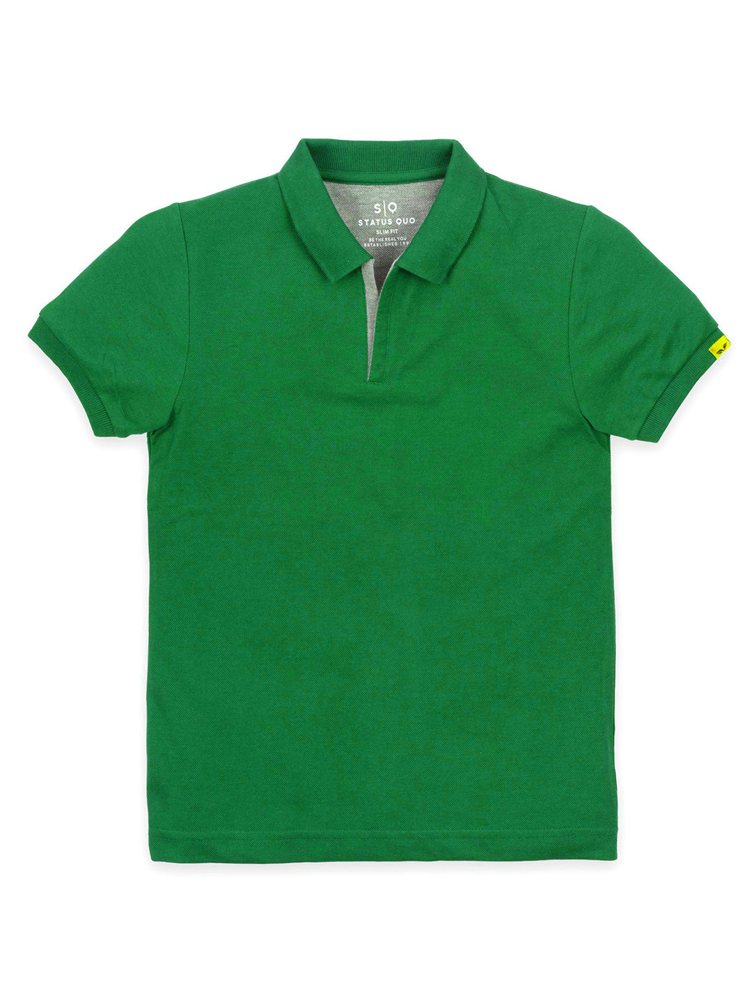 

Status Quo Boys Polo Collar Cotton T-shirt, Green
