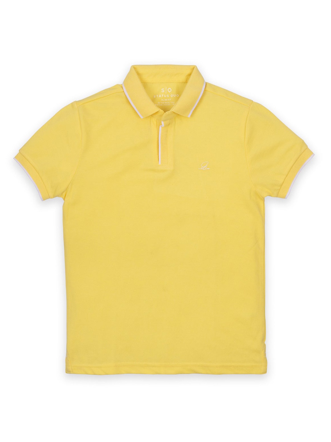 

Status Quo Boys Polo Collar Cotton T-shirt, Yellow