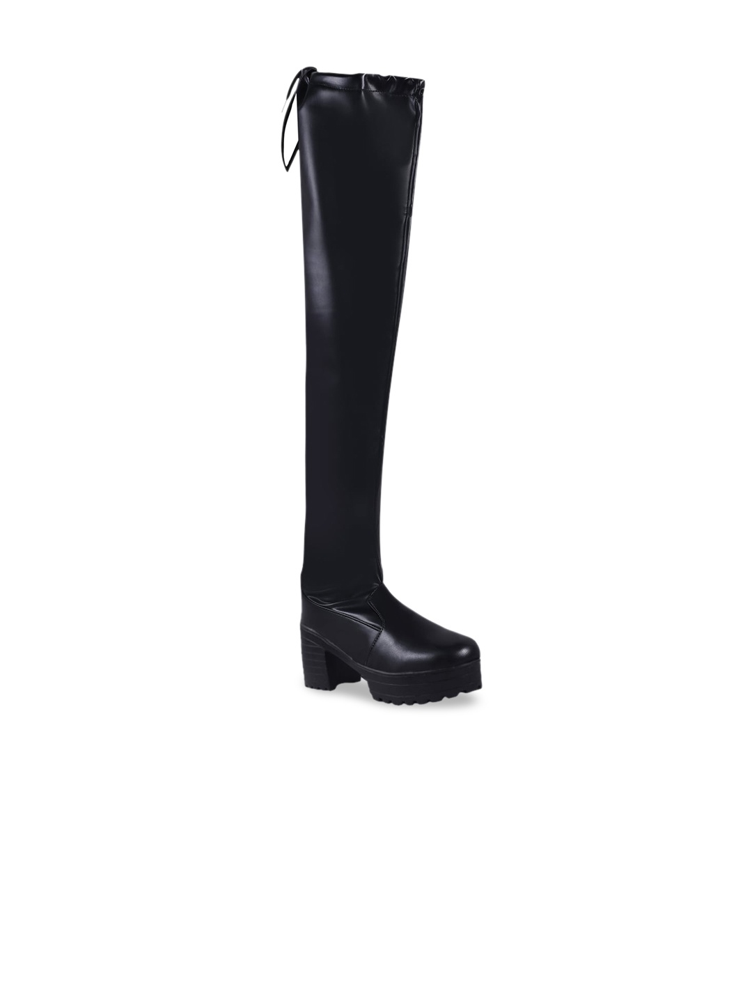 

Shoetopia Women High-Top Regular Boots, Black