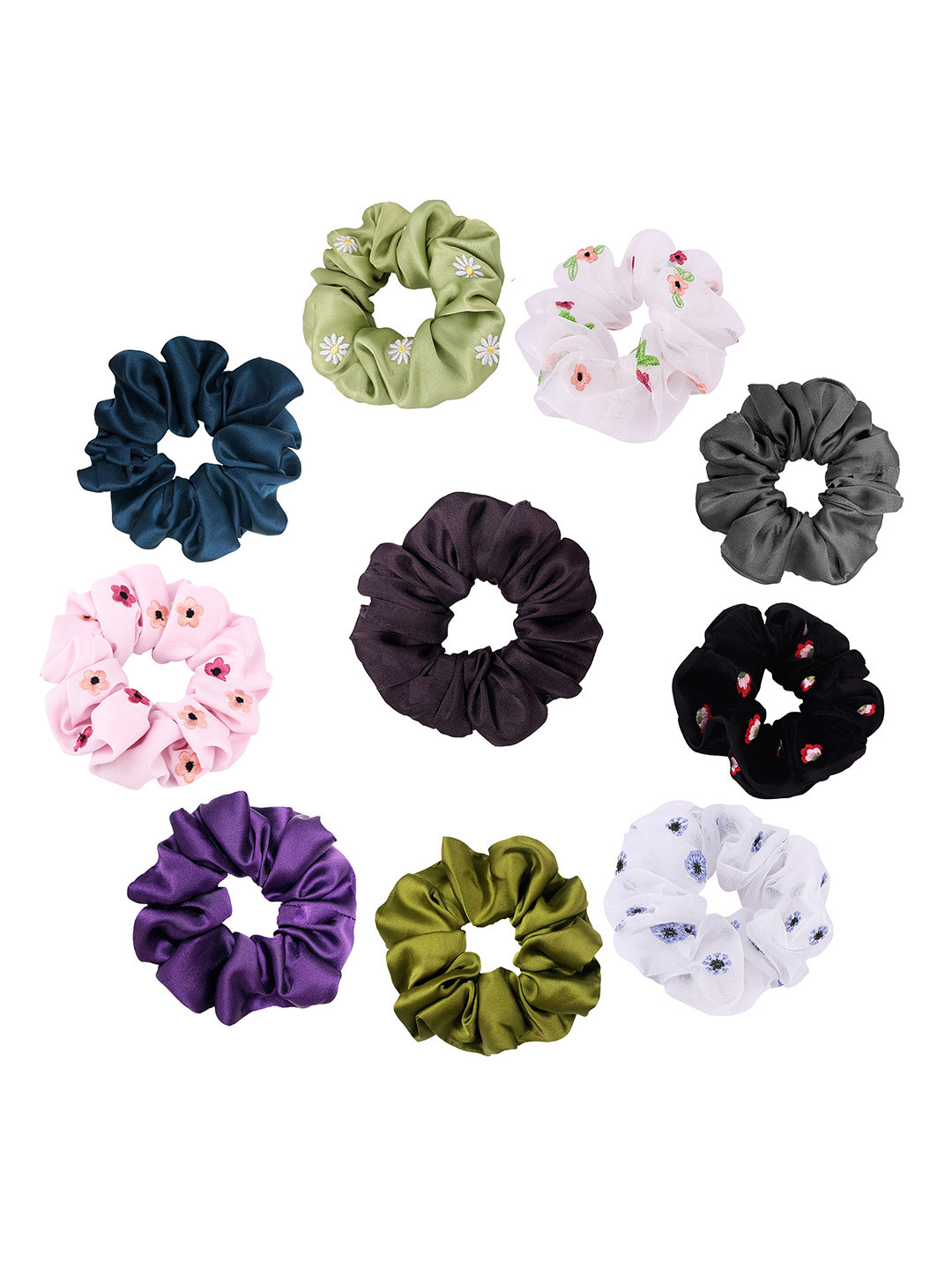 

MASQ Women Set of 10 Embellished Hair Accessory, Blue