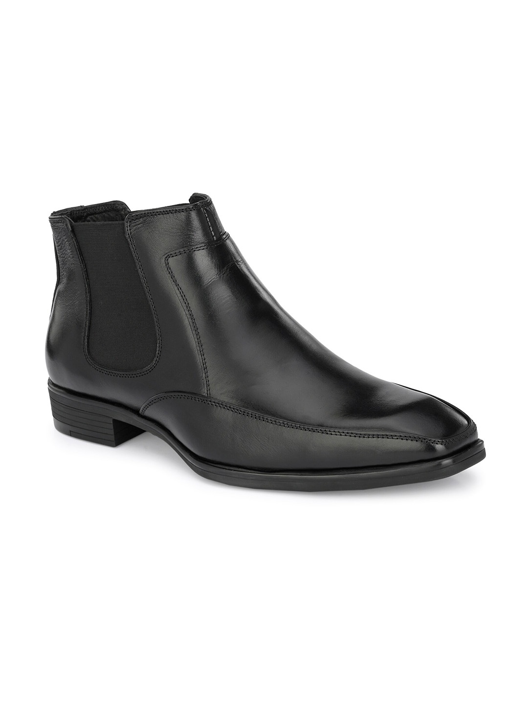 

Hitz Men Leather Chelsea Boots, Black