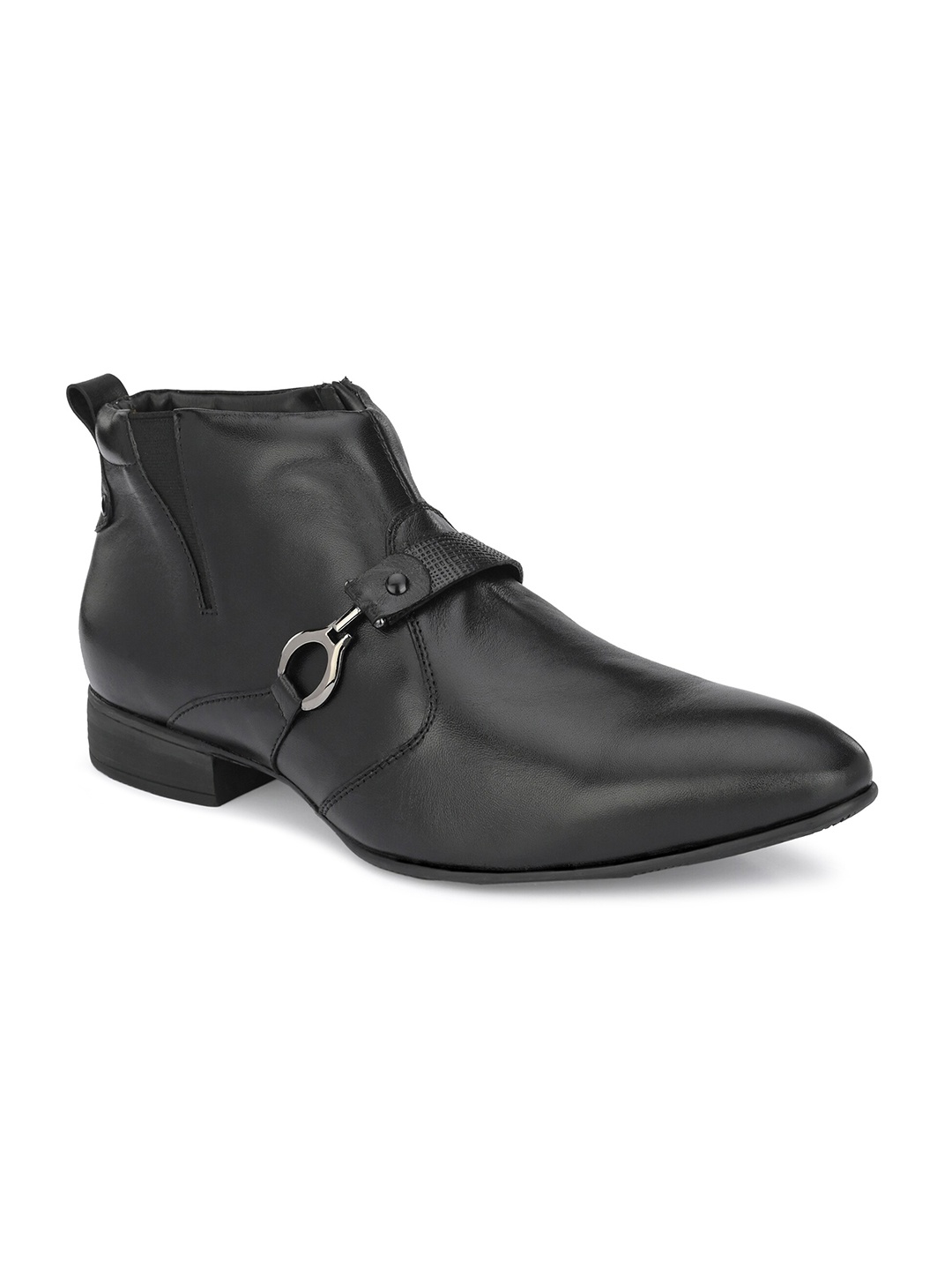 

Hitz Men Black Leather Regular Boots