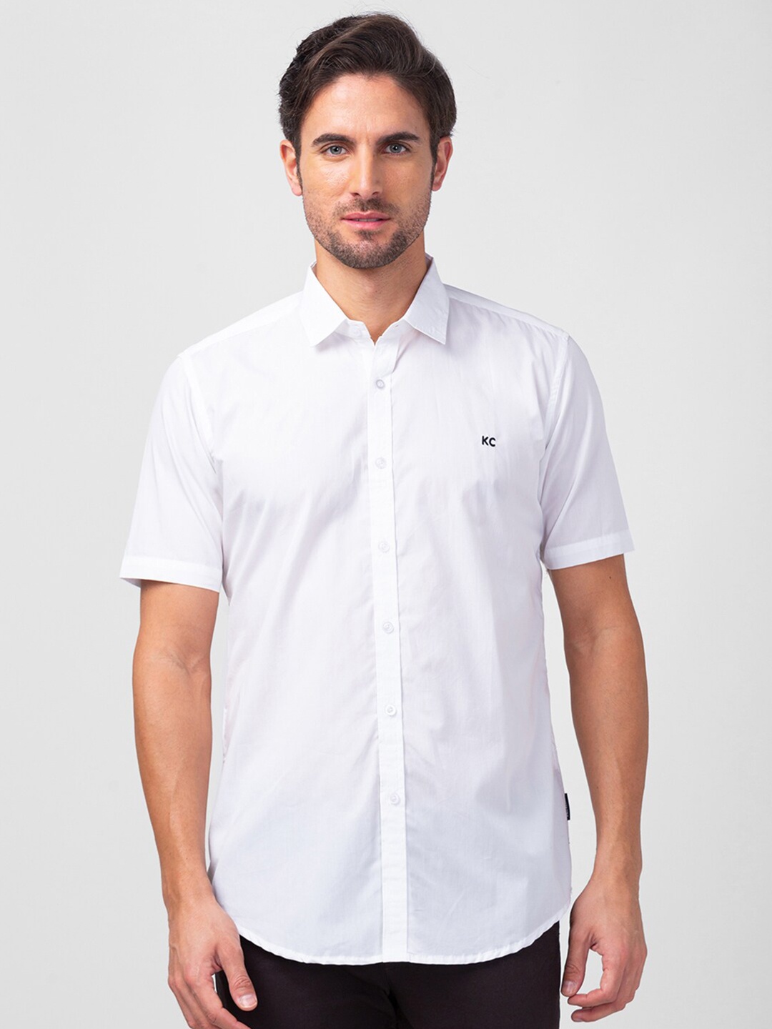 

Kenneth Cole Men Cotton Slim Fit Casual Shirt, White