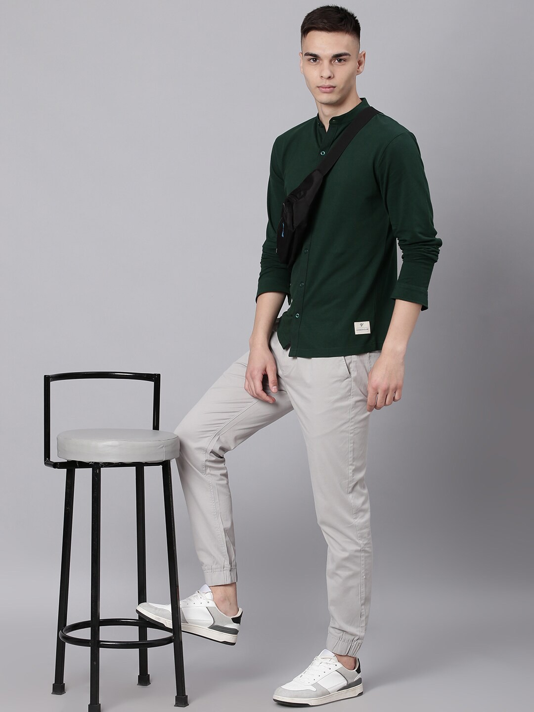 

Hubberholme Men Classic Cotton Casual Shirt, Green