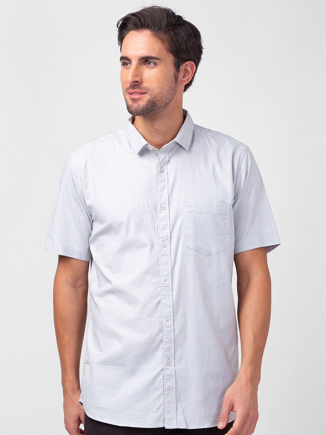 

Kenneth Cole Men Slim Fit Casual Cotton Shirt, Grey