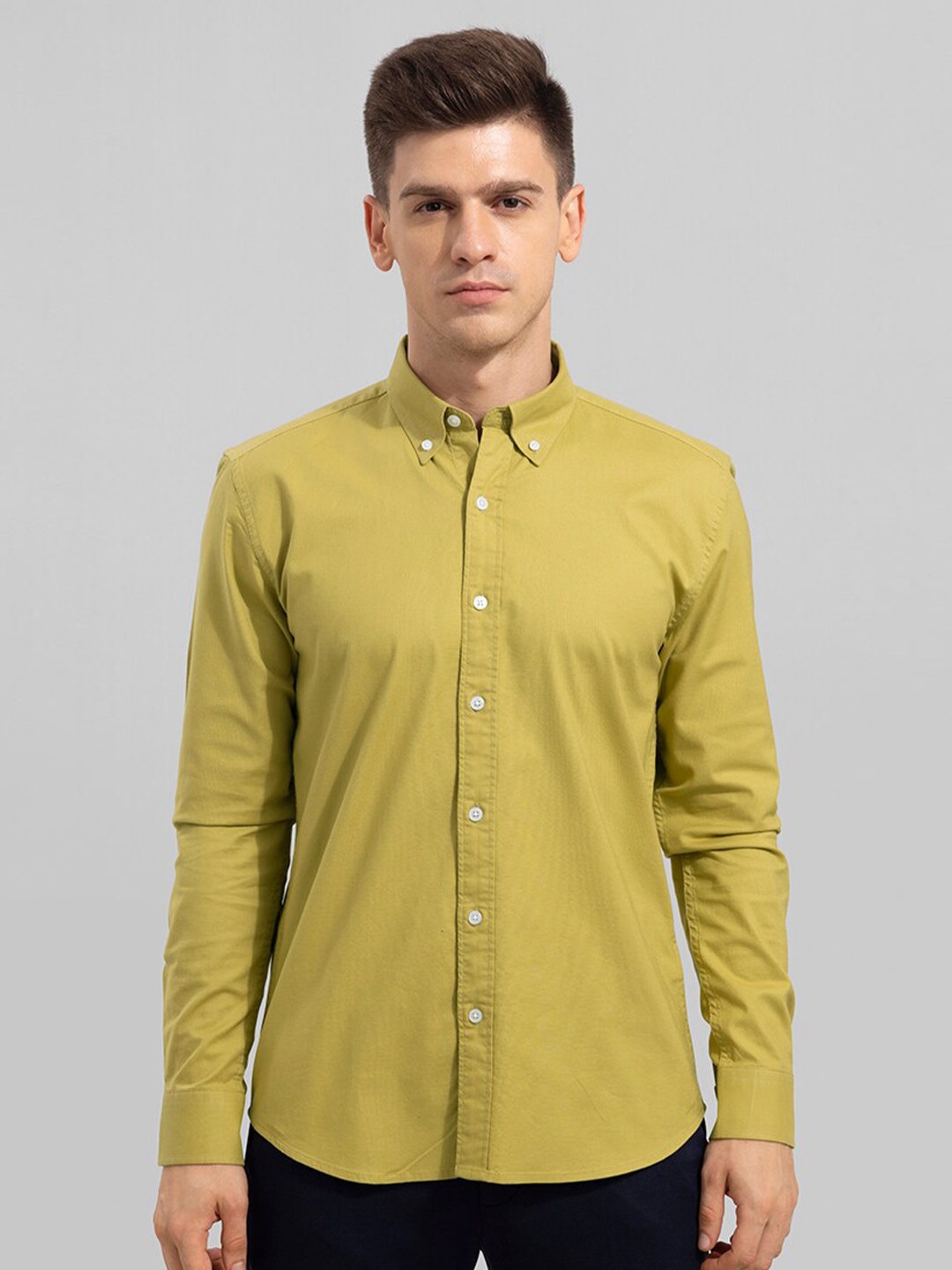 

Snitch Men Slim Fit Cotton Casual Shirt, Mustard