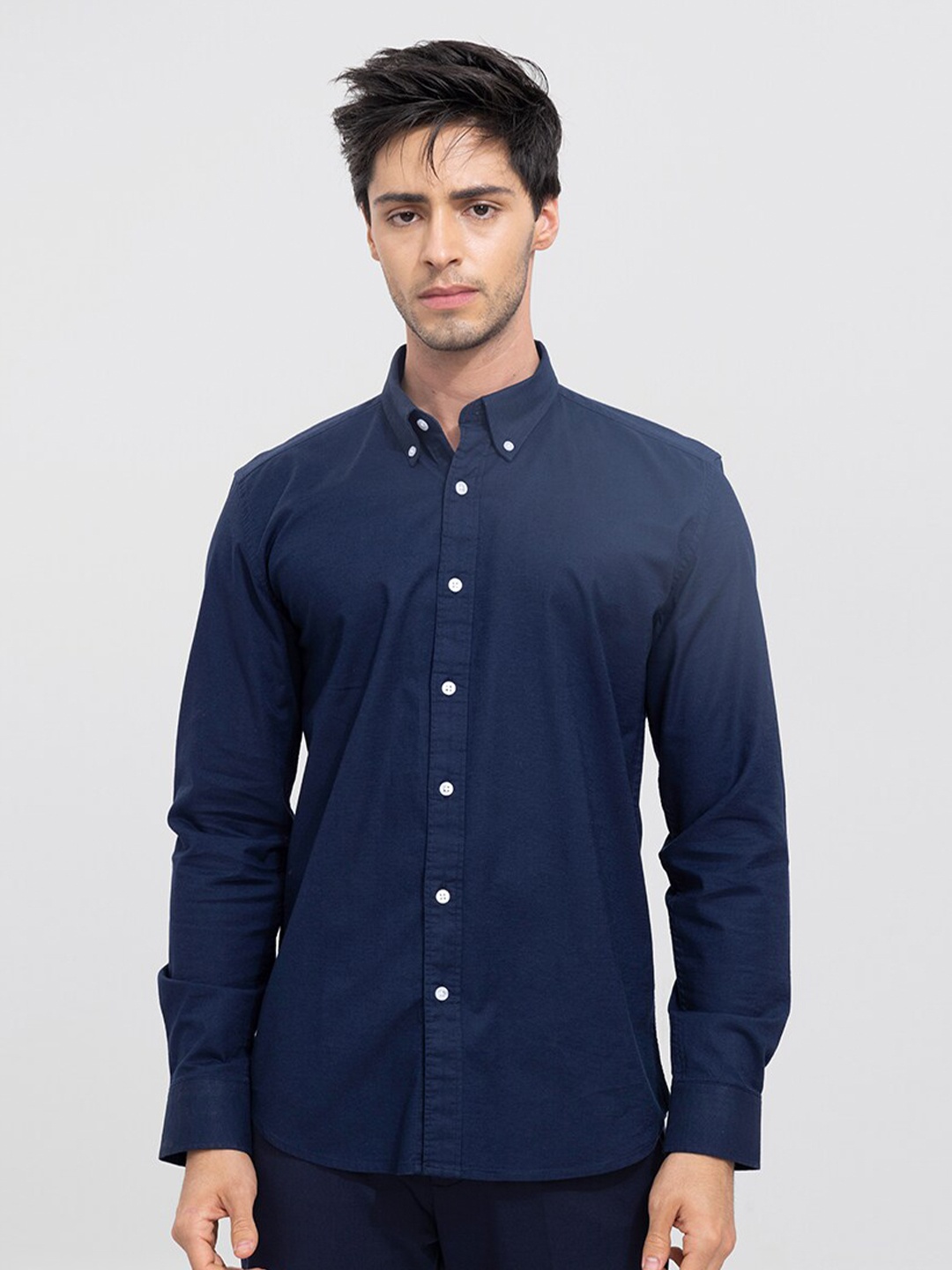 

Snitch Men Slim Fit Cotton Casual Shirt, Blue