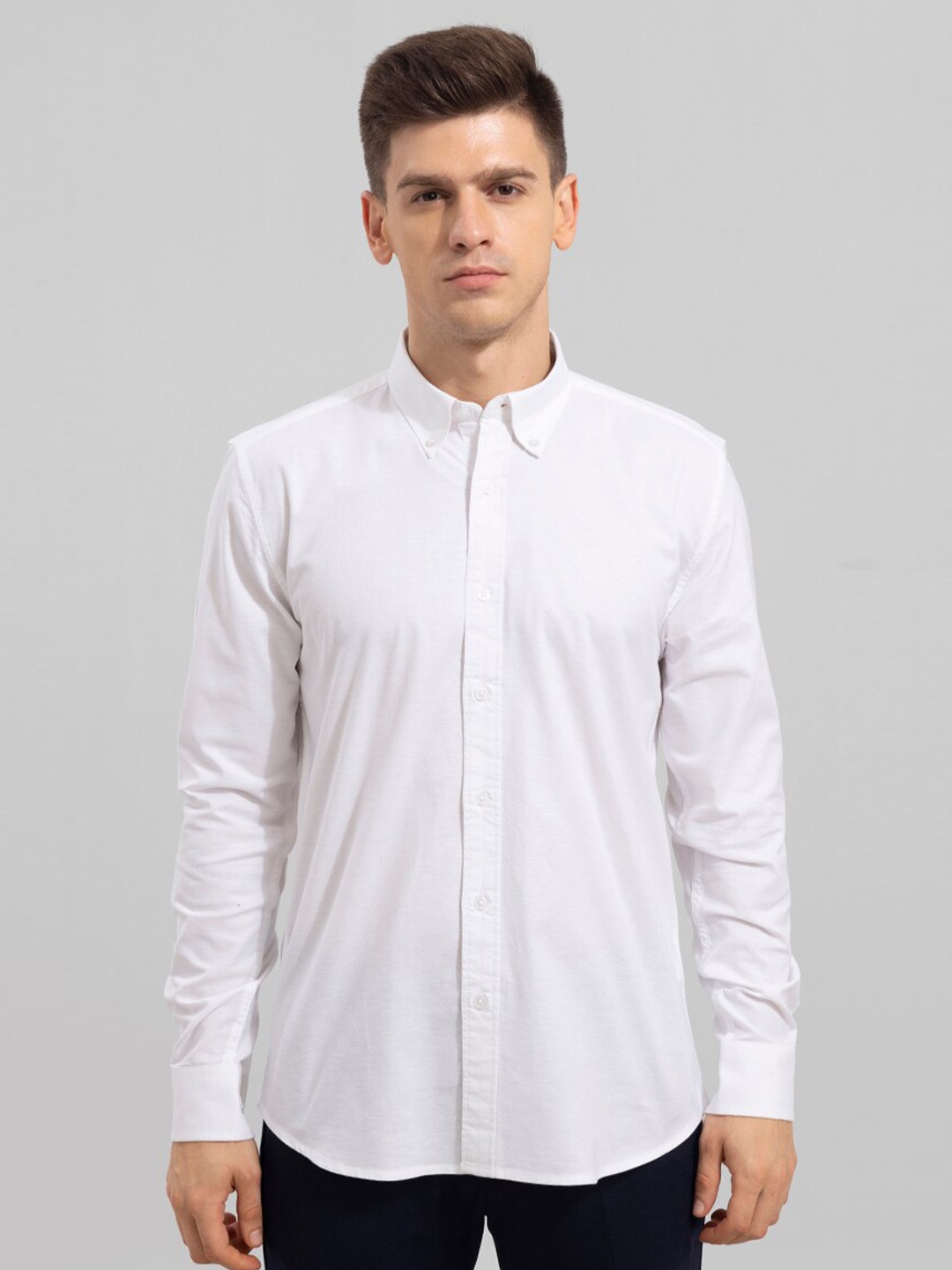 

Snitch Men Slim Fit Cotton Casual Shirt, White