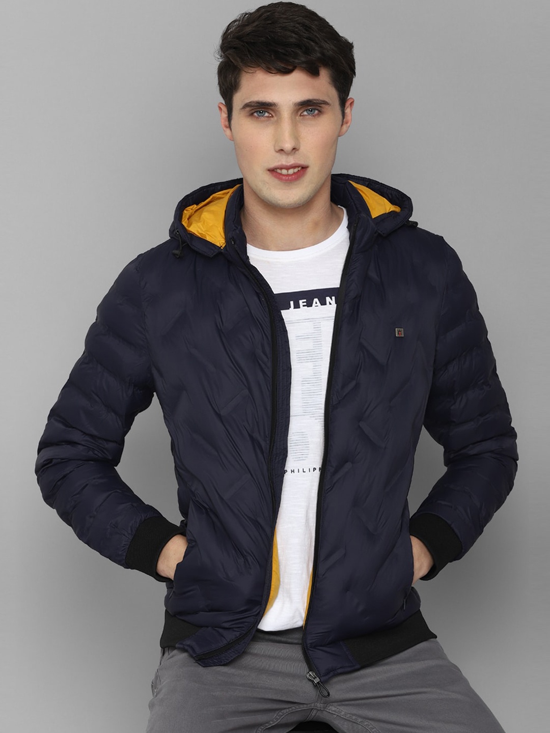 

Louis Philippe Sport Men Quilted Jacket, Navy blue