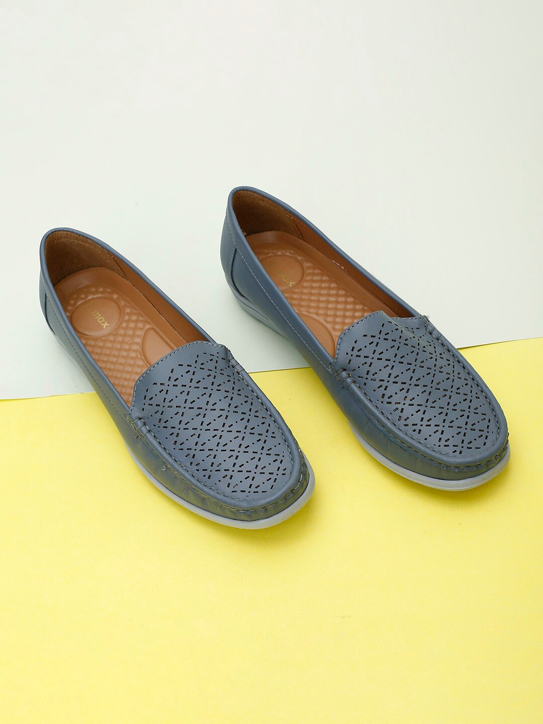 

max Women Blue Embellished Ballerinas