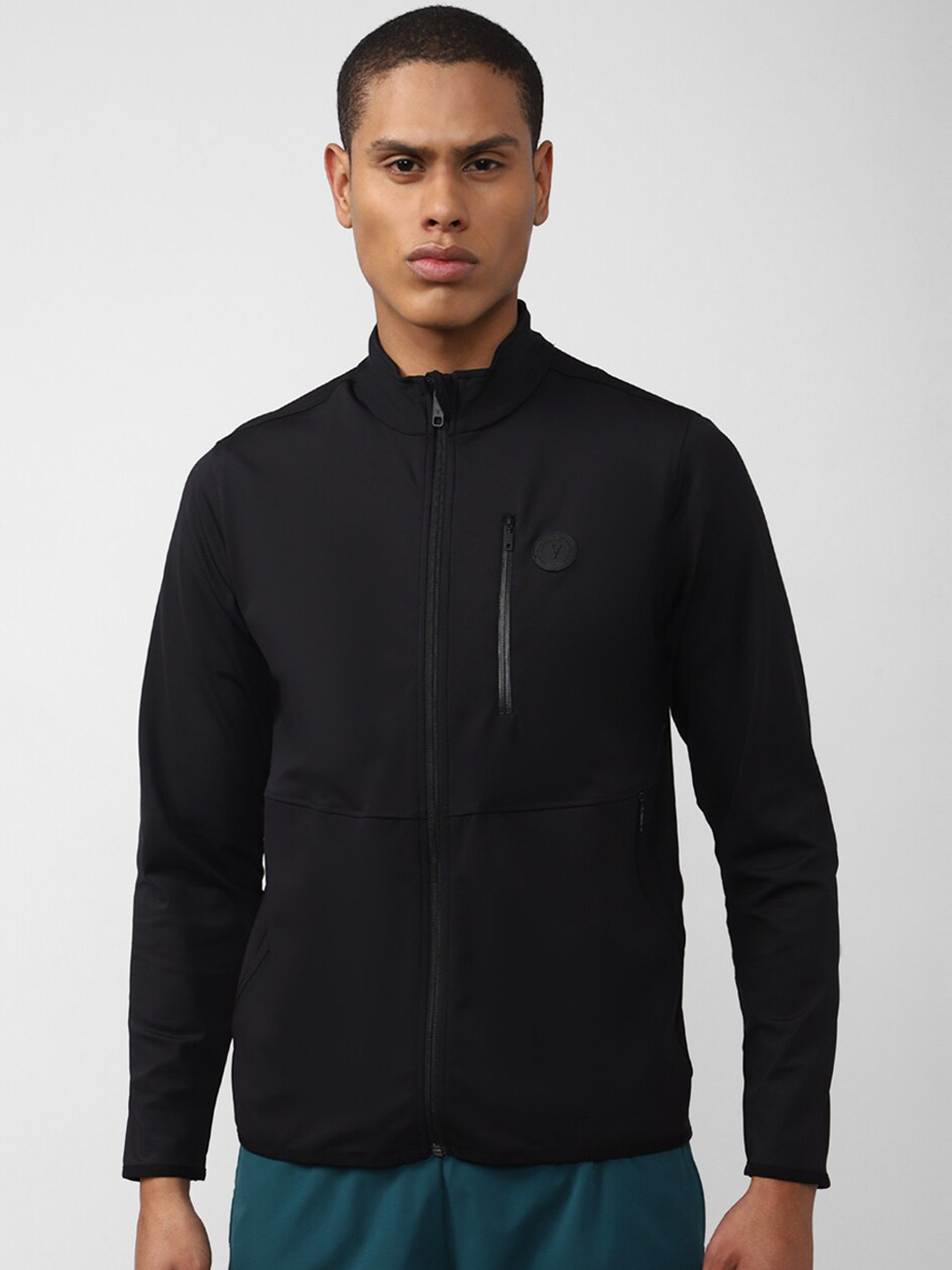 

Van Heusen Flex Mock Collar Cycling Jacket, Black