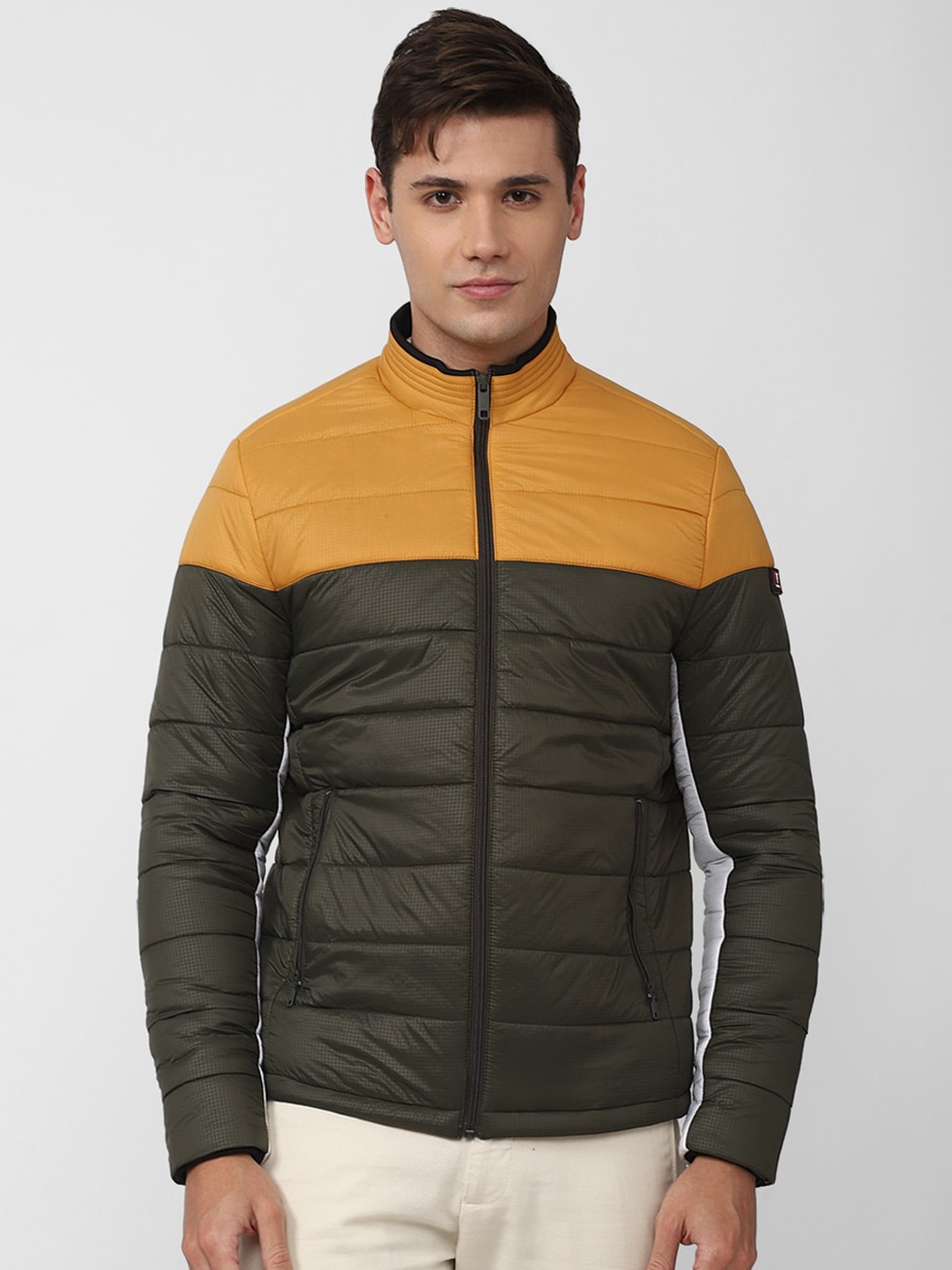 

Van Heusen Sport Men Colourblocked Puffer Jacket, Green