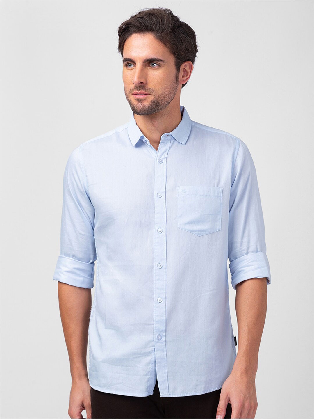 

Kenneth Cole Men Slim Fit Cotton Casual Shirt, Grey