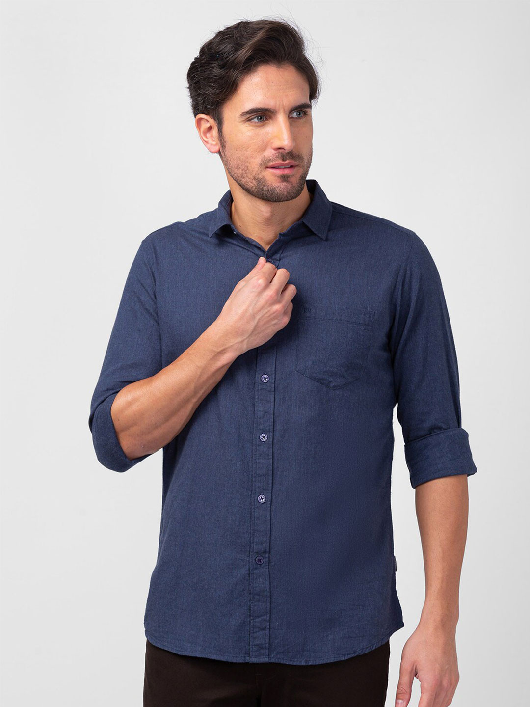 

Kenneth Cole Men Slim Fit Cotton Casual Shirt, Black