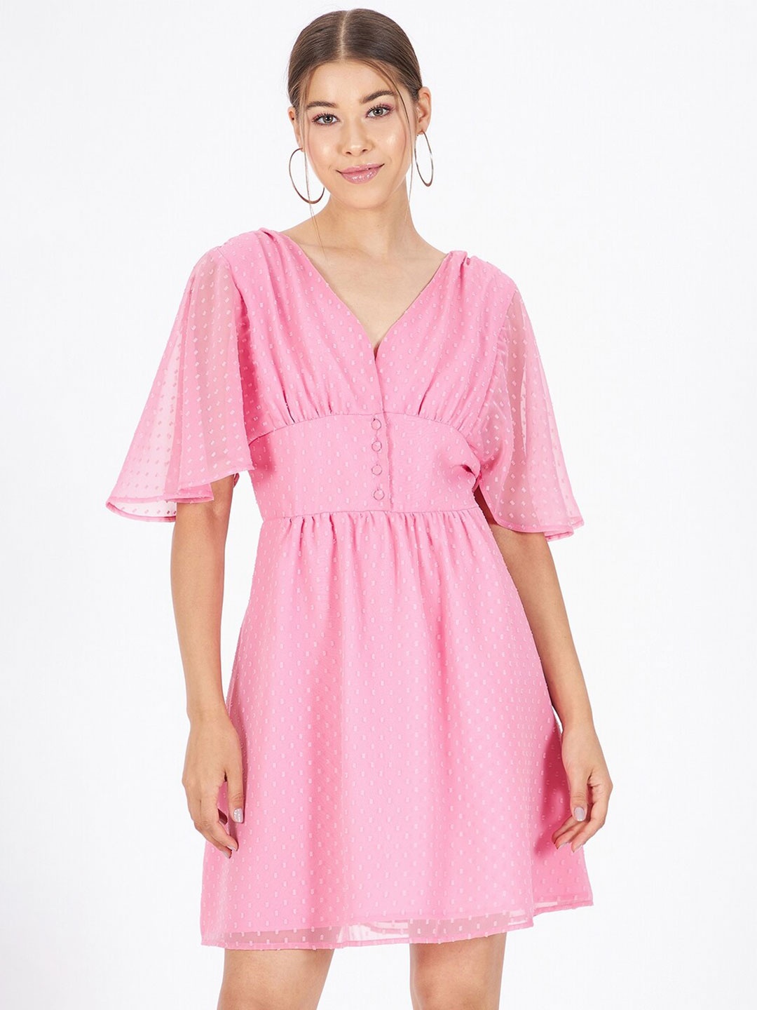 

Kibo Fit & Flare Dress, Pink