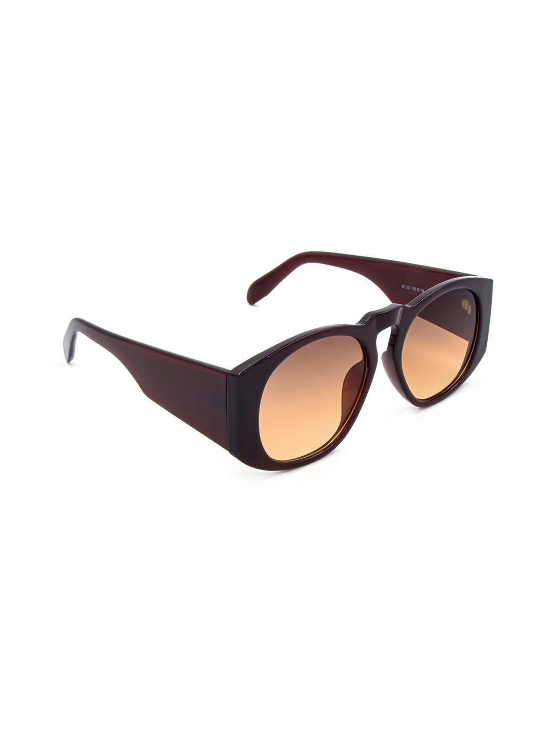 

Bellofox Men Brown Lens & Red Oval Sunglasses, Maroon