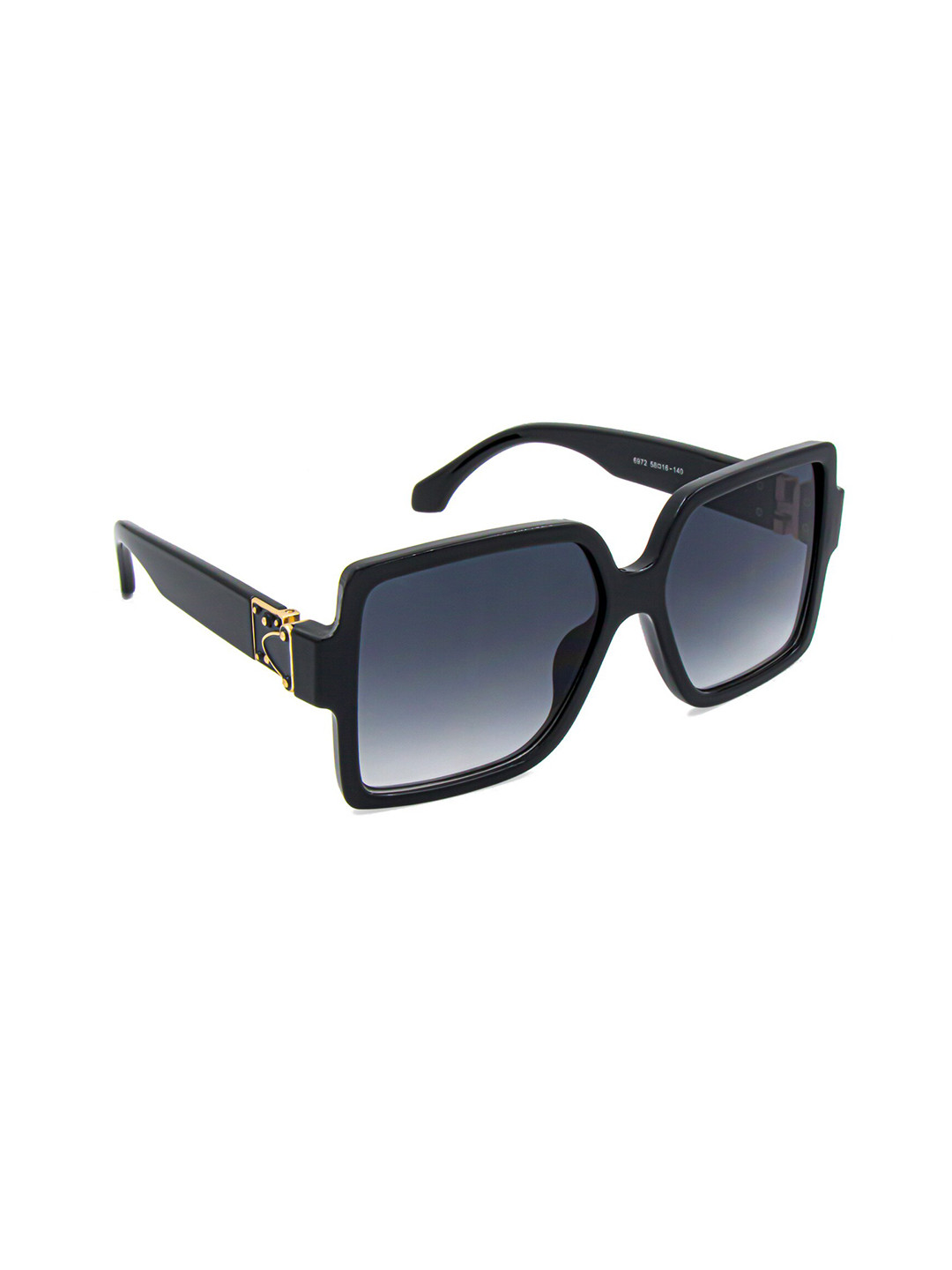 

Bellofox Men Grey Lens & Black Oversized Sunglasses