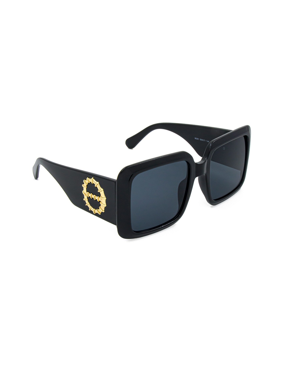

Bellofox Men Grey Lens & Black Square Sunglasses