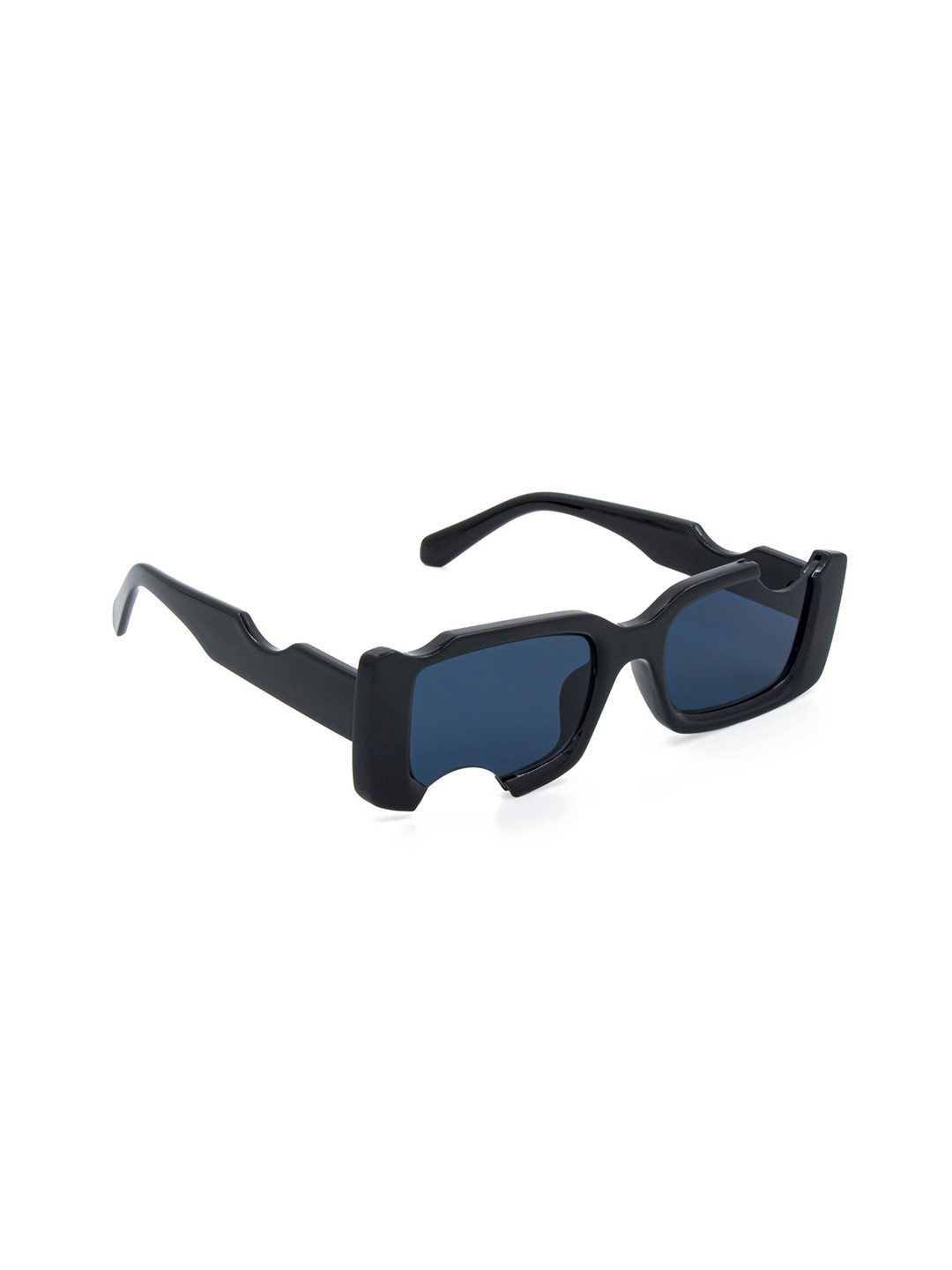 

Bellofox Men Black Lens & Black Rectangle Sunglasses