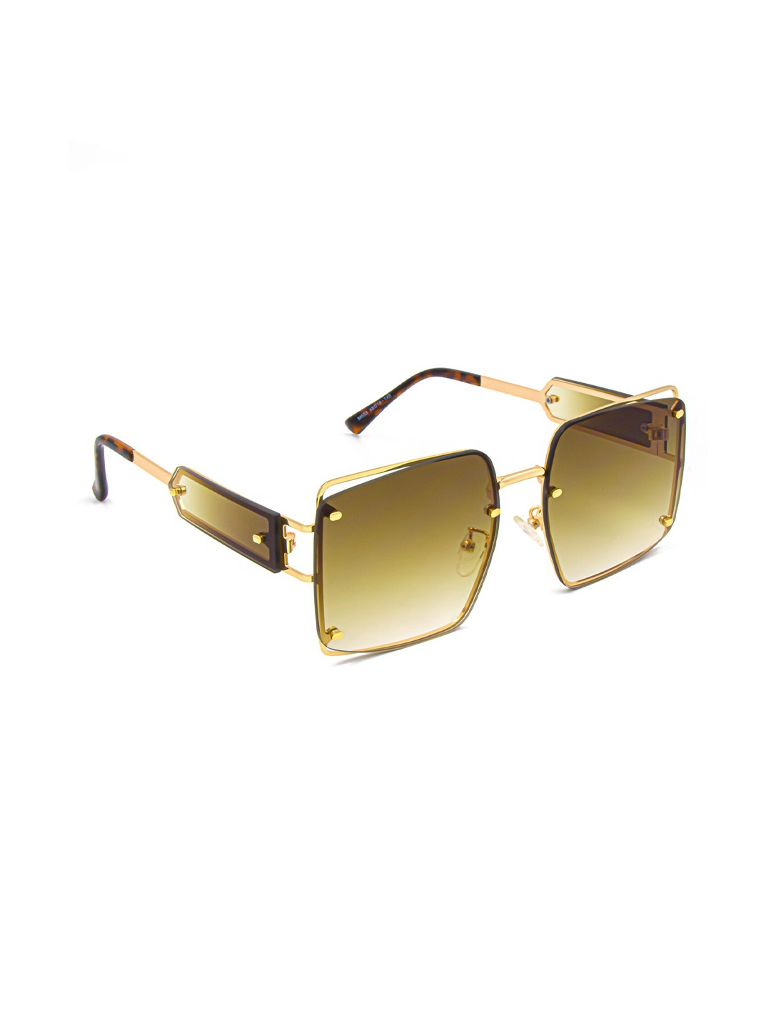 

Bellofox Men Brown Lens & Gold-Toned Square Sunglasses