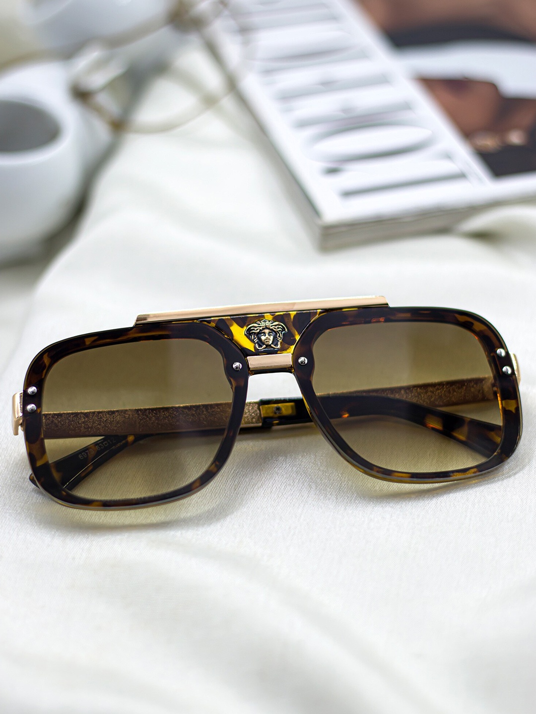 

Bellofox Men Square Sunglasses BS2061-1222M, Brown