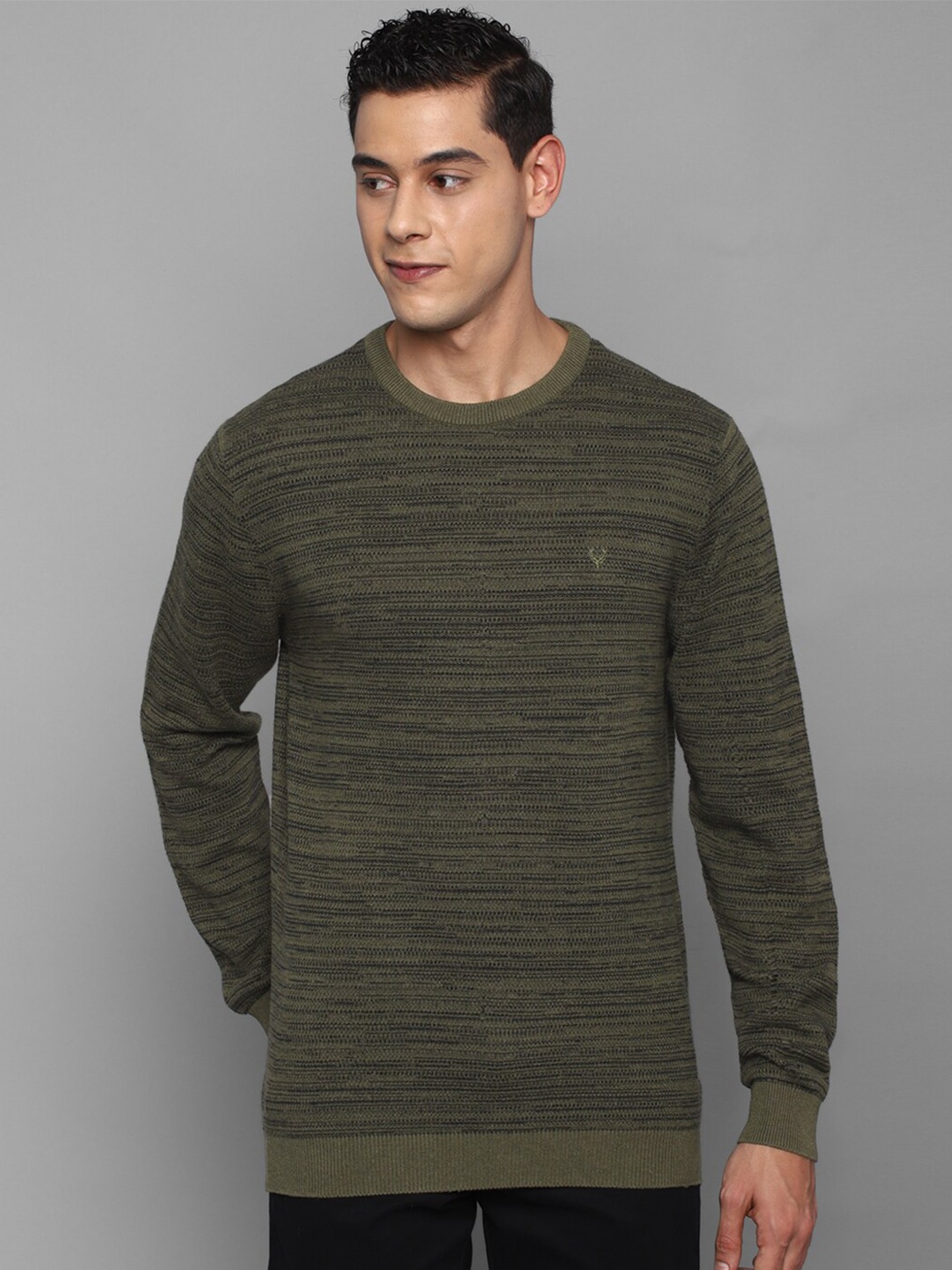 

Allen Solly Men Cotton Pullover, Olive