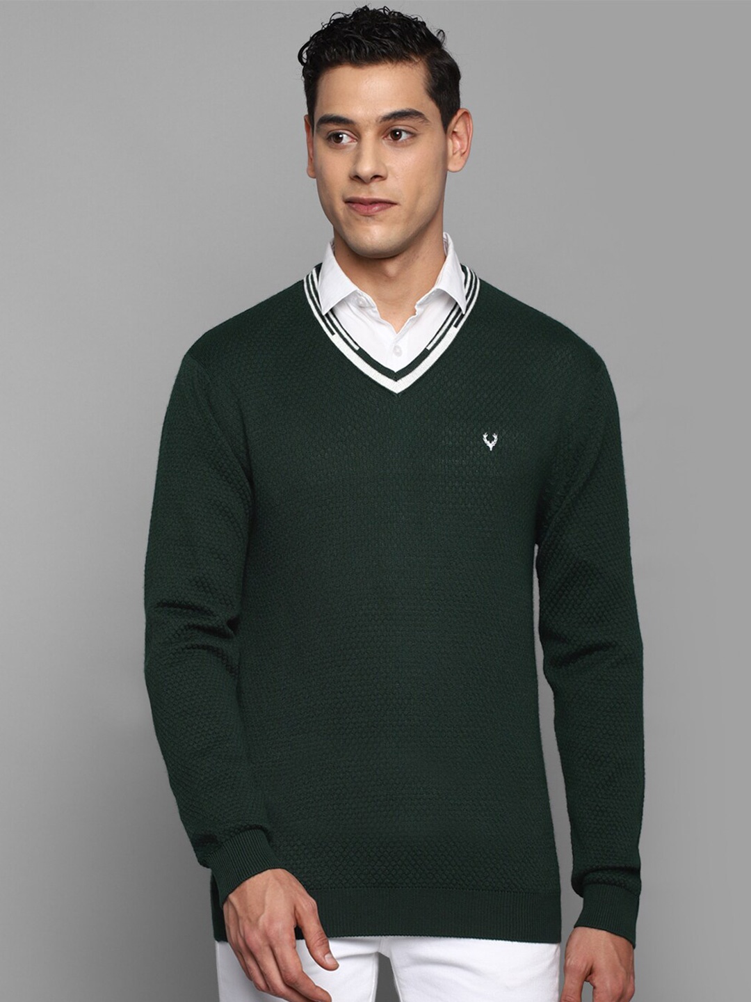 

Allen Solly Men Acrylic Pullover, Green