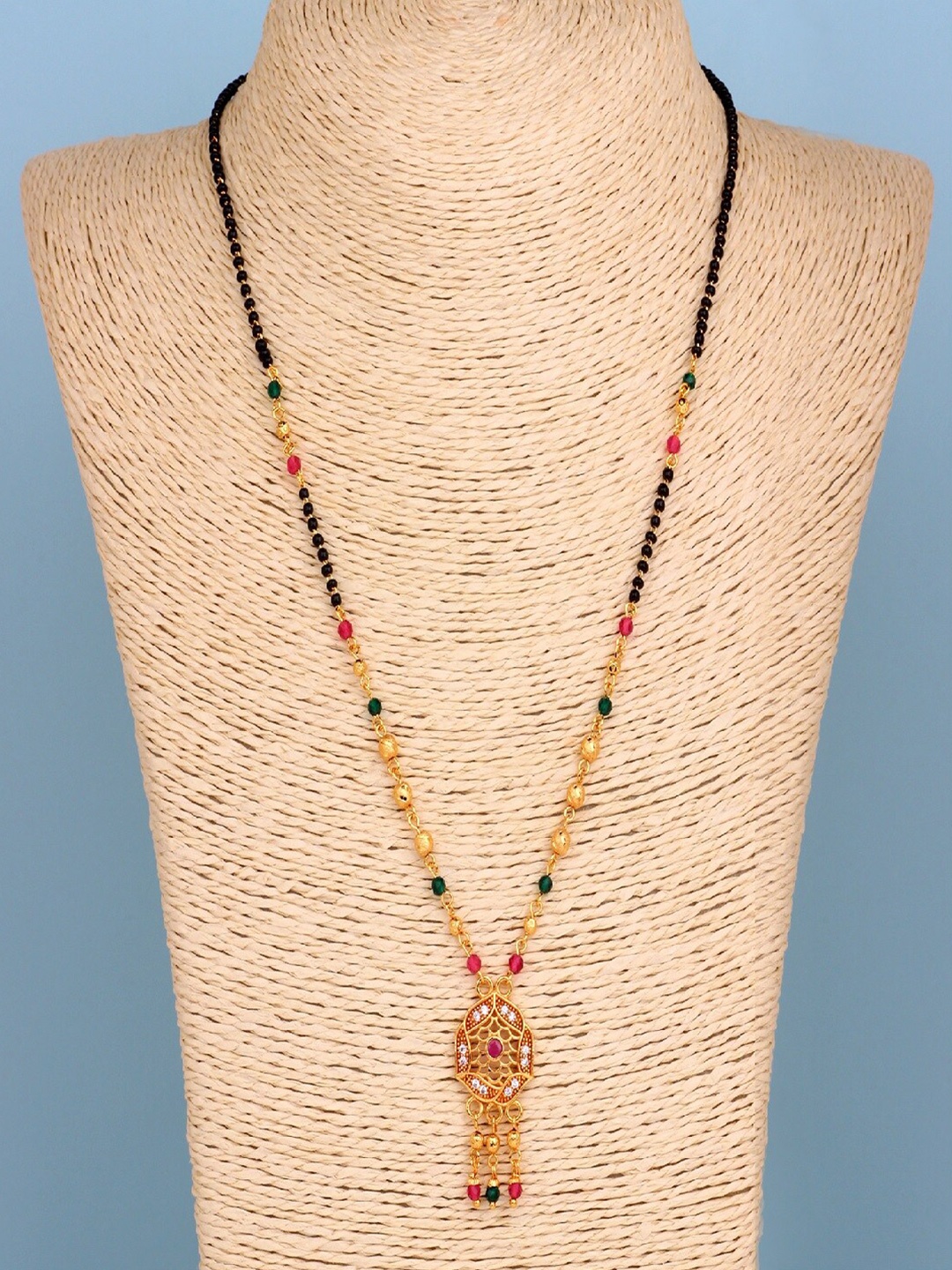 

Mahi Gold-Plated Beaded Chain Mangalsutra