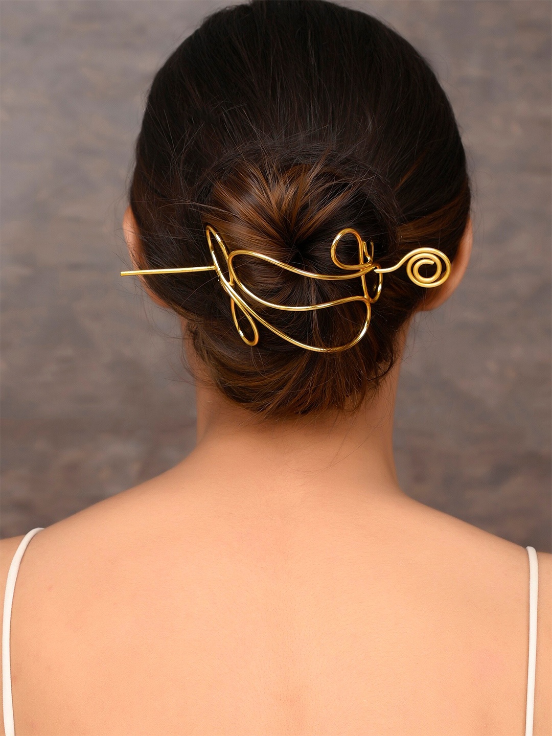 

Silvermerc Designs Women Gold-Plated Hairstick