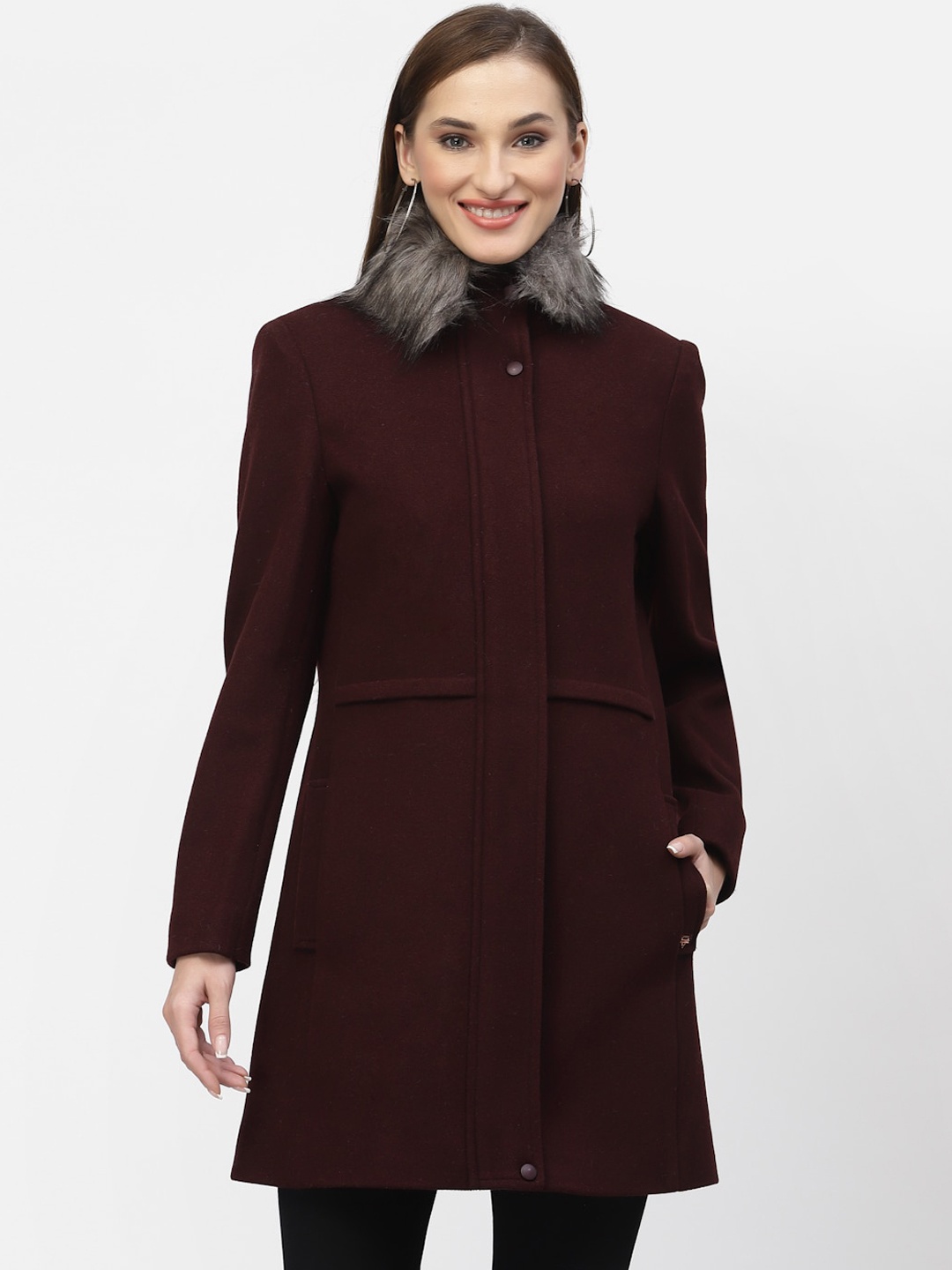 

Juelle Women Winter Over Coat, Maroon