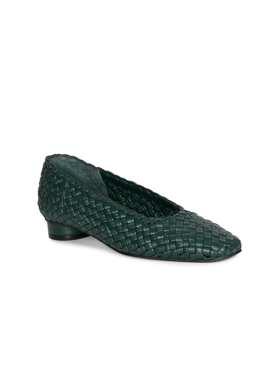 

Saint G Women Woven Design Ballerinas, Green