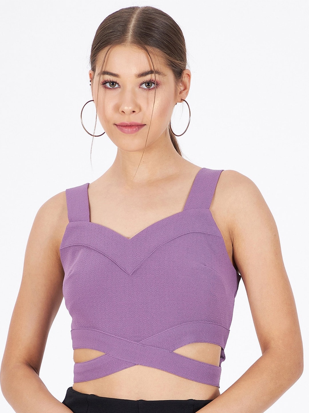 

Kibo Bralette Crop Top, Lavender