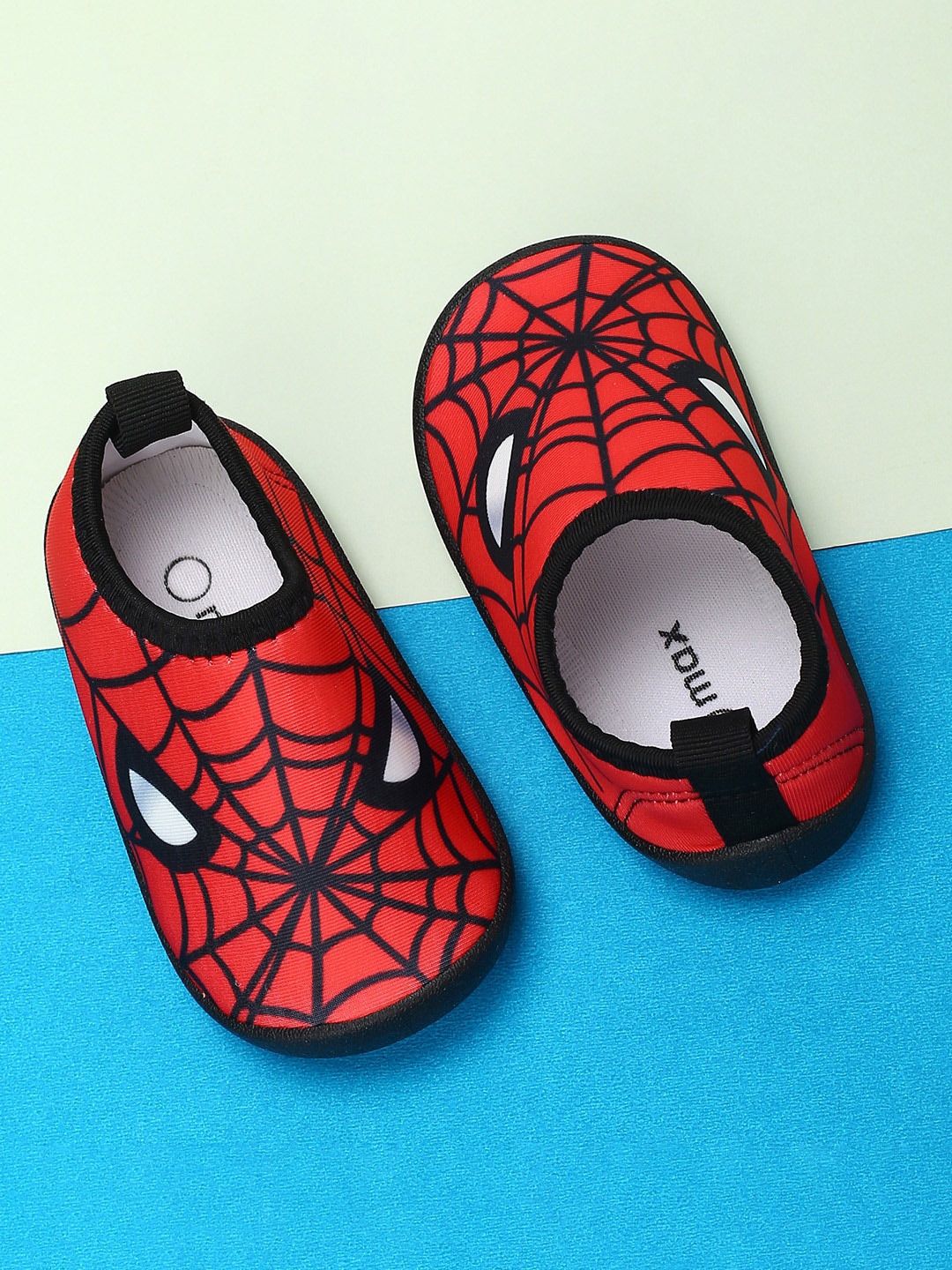 

max Boys Spider Man Printed Slip-On Sneakers, Red