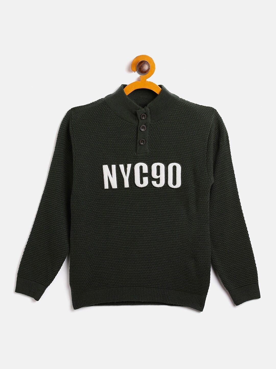 

Duke Boys Typography Applique Acrylic Pullover, Green