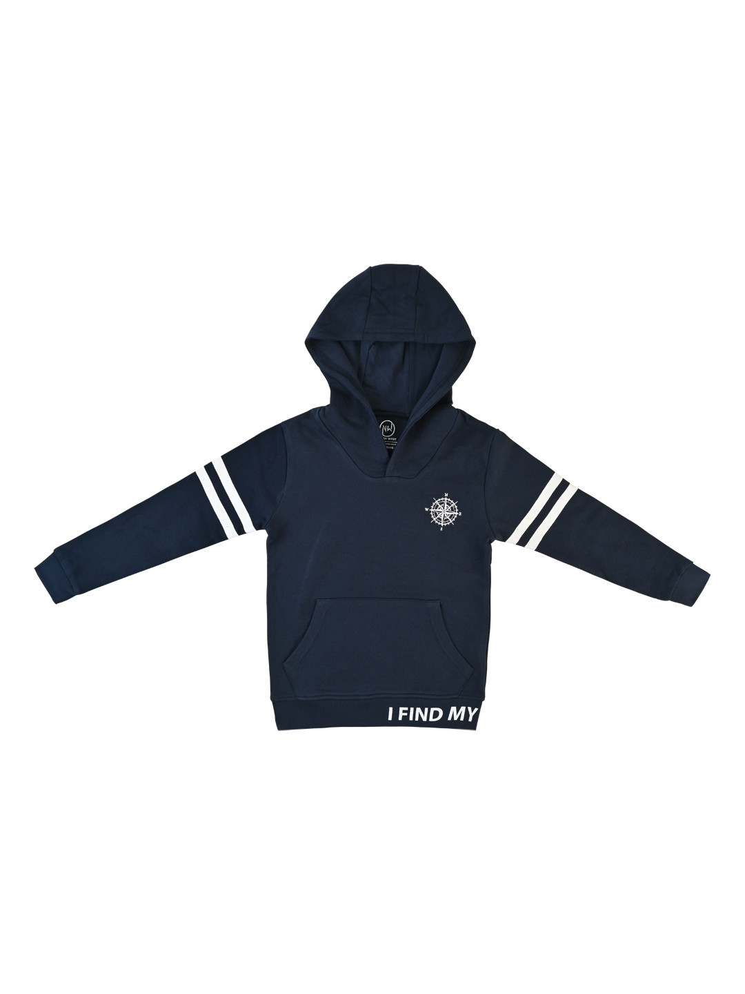 

Nuluv Kids Hooded Pure Cotton Sweatshirt, Navy blue
