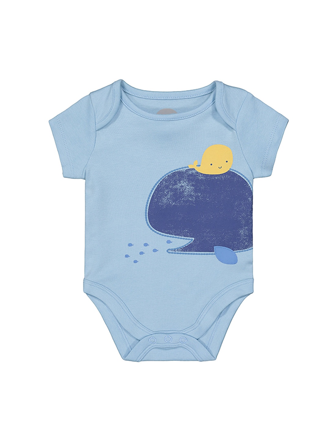 

mothercare Boys Printed Cotton Bodysuit, Blue