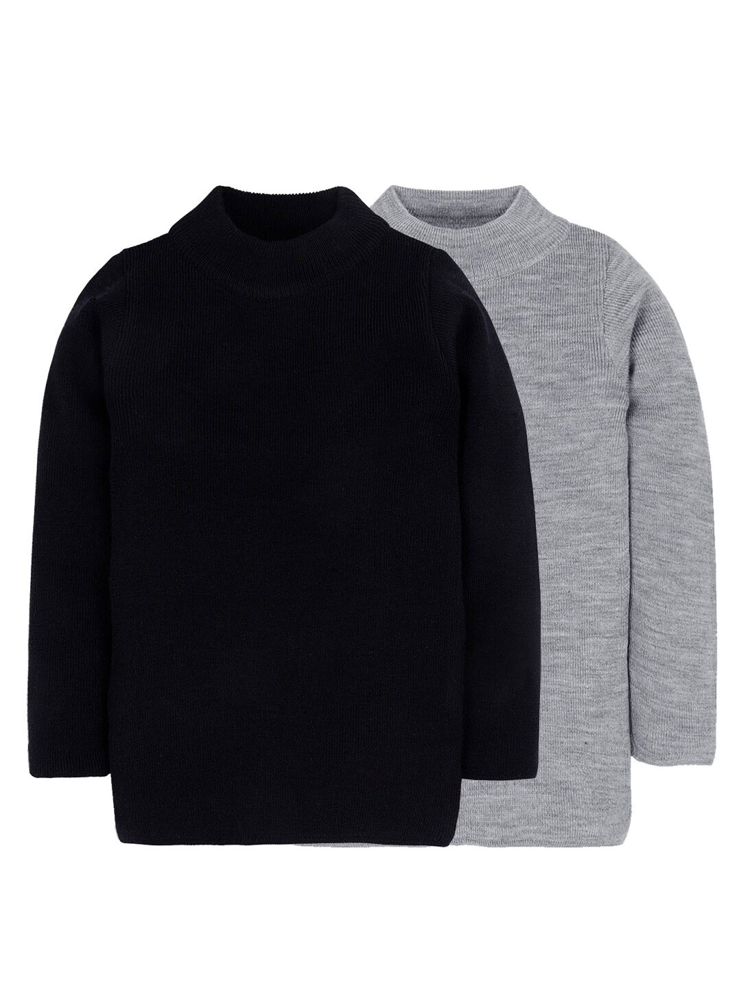 

RVK Unisex Kids Pack Of 2 Round Neck Pullover Sweater, Black