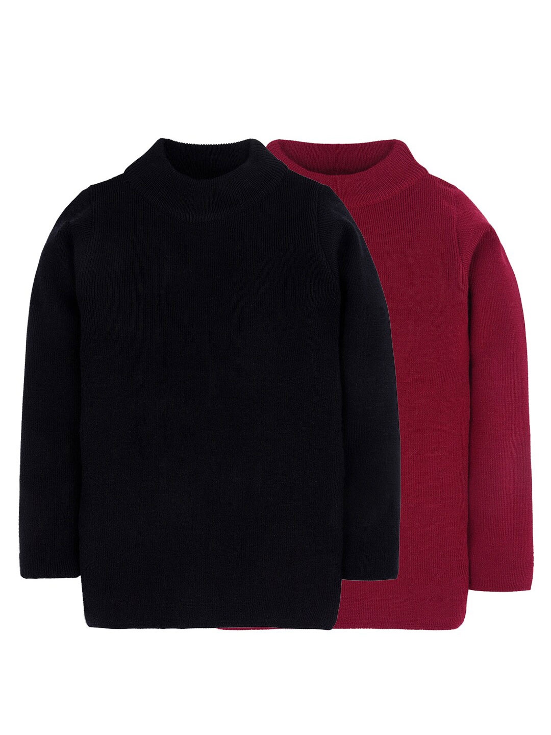 

RVK Kids Turtle Neck Pack Of 2 Pullover, Black
