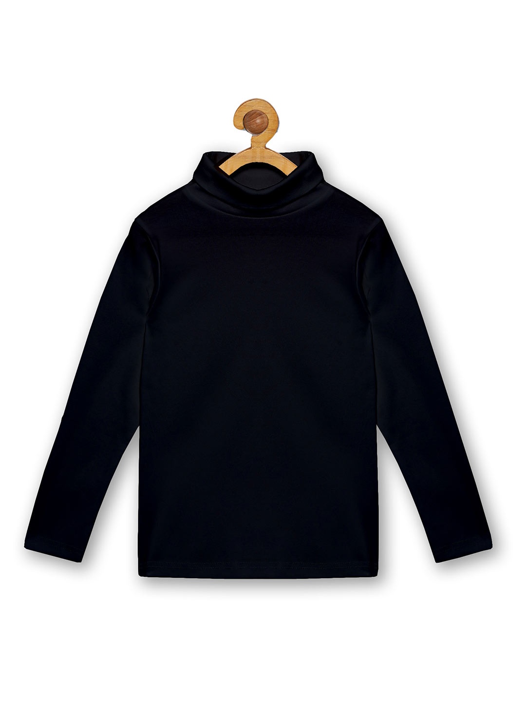 

KiddoPanti Kids High Neck Cotton T-shirt, Black