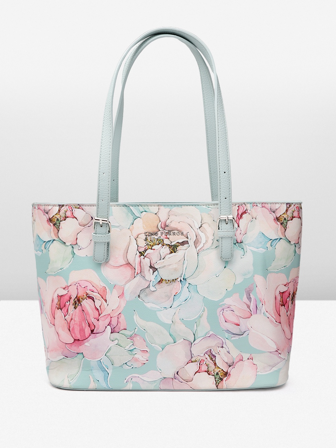 

Lino Perros Floral Printed Structured Laptop Bag, Blue