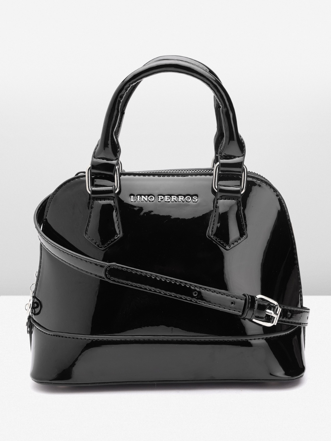 

Lino Perros Structured Satchel Bag, Black