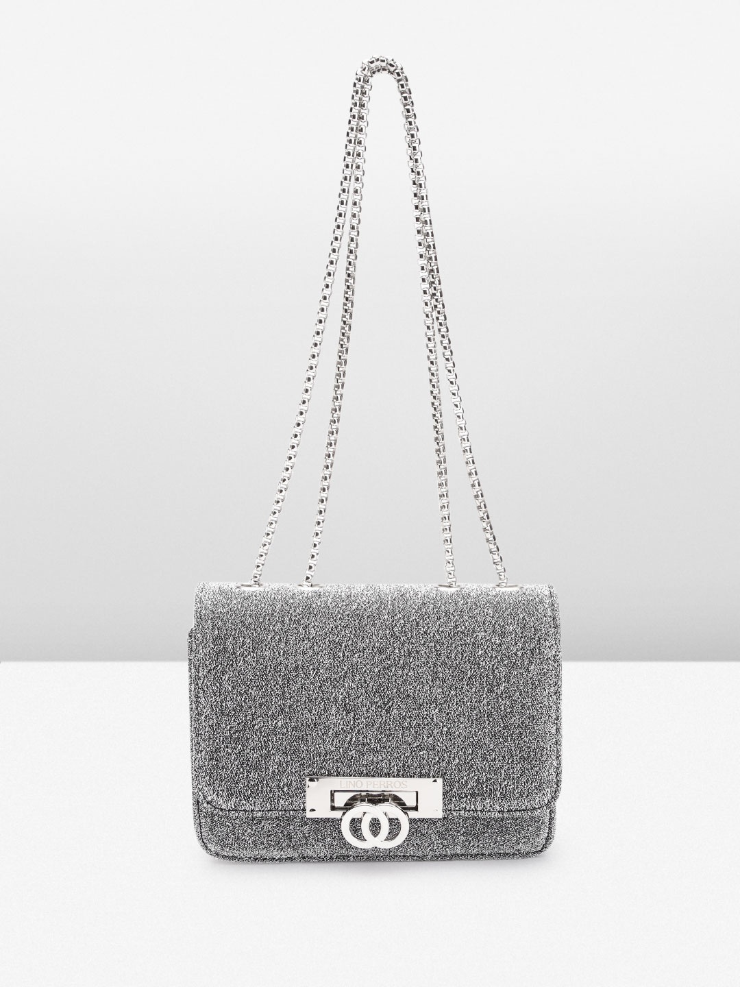 

Lino Perros Structured Sling Bag, Silver