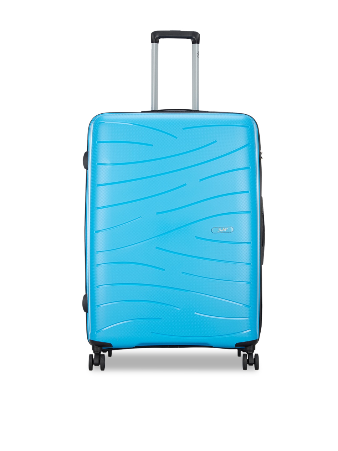 

Skybags MAXX 8W STROLLY Textured Hard-Sided Medium Trolley Suitcase, Blue