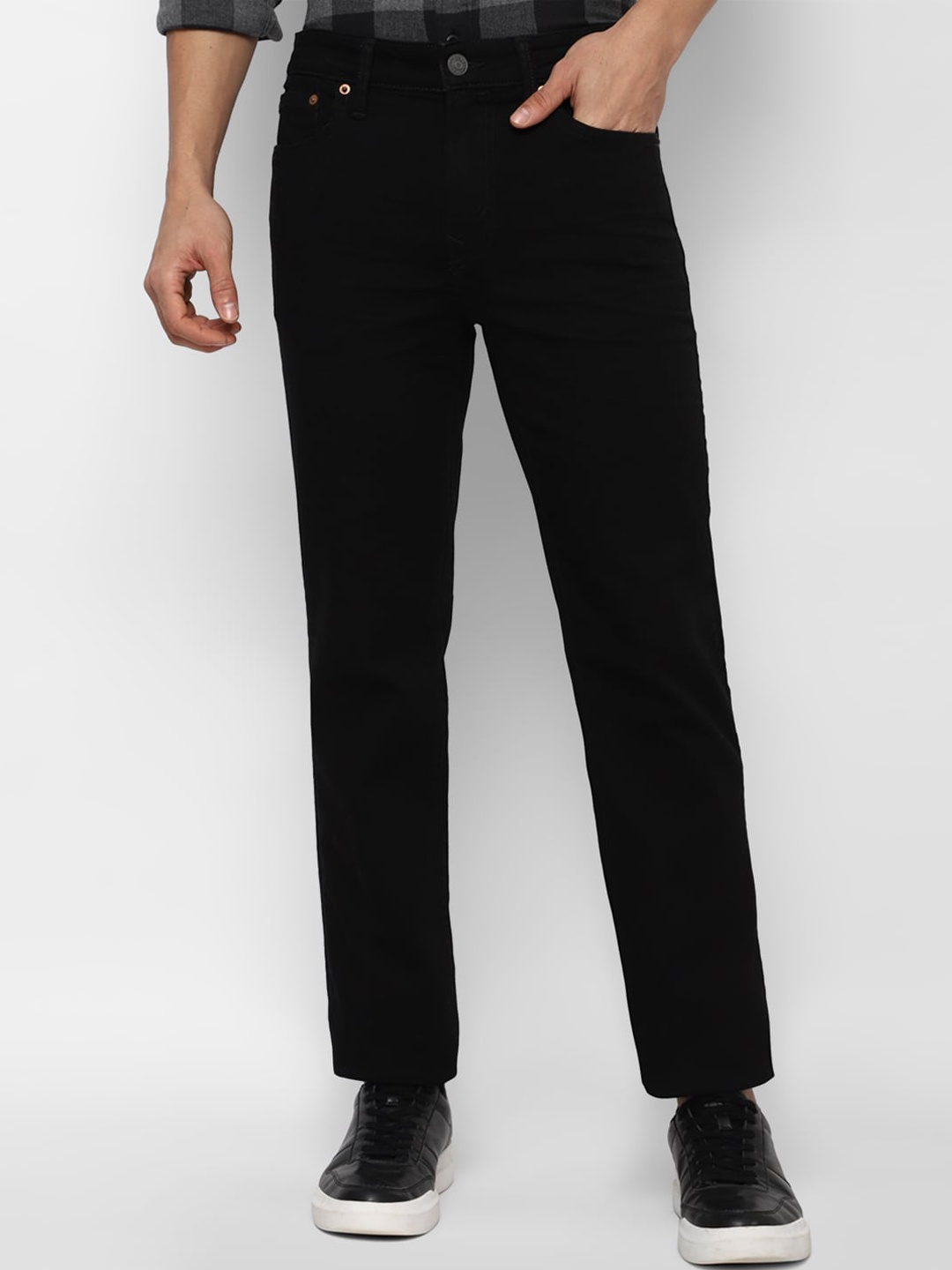 

AMERICAN EAGLE OUTFITTERS Men Bootcut Stretchable Casual Cotton Jeans, Black