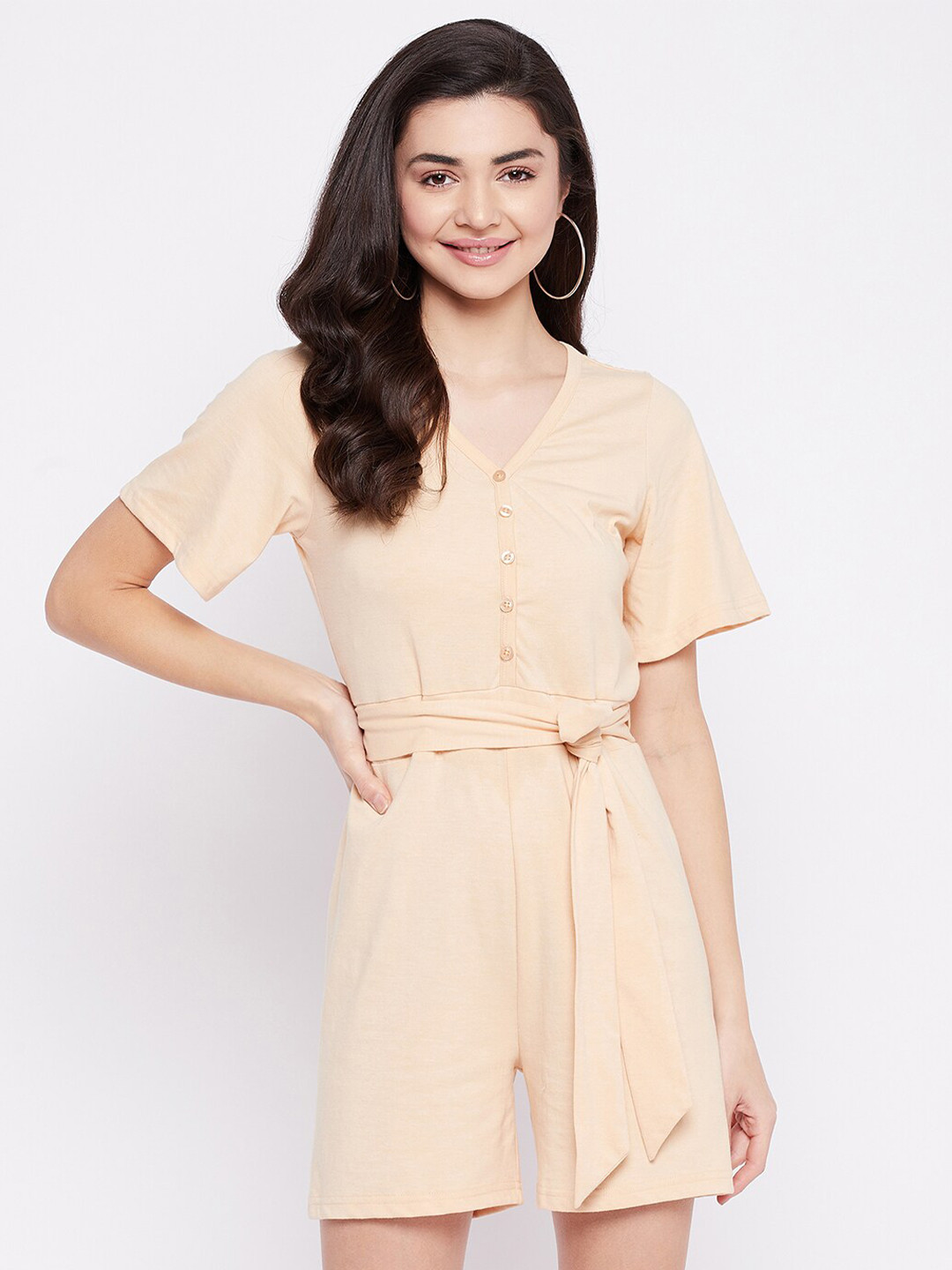 

CHILL WINSTON Cotton Jumpsuit, Peach