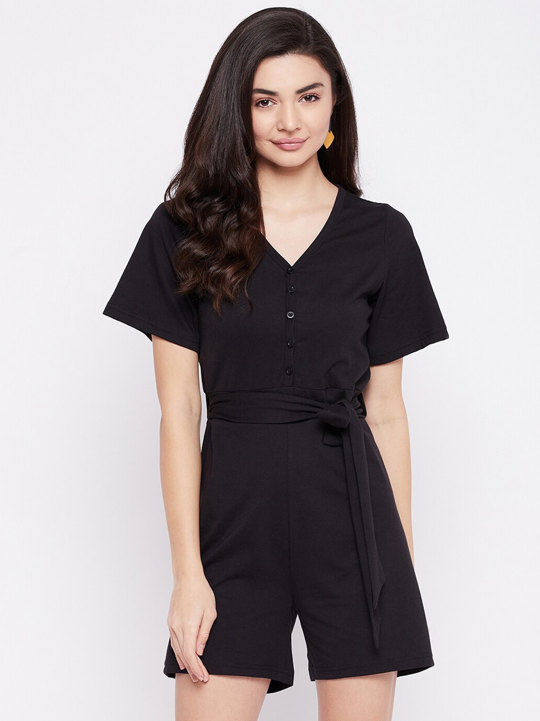 

CHILL WINSTON Cotton Jumpsuit, Black